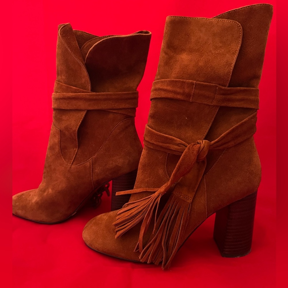 Shellys London Tassel Tie Suede Boots size 6